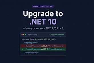 migrate or upgrade your dotnet app to dotnet 10