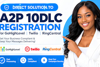 do a2p 10dlc registration for gohighlevel twilio ringcentral compliance fast