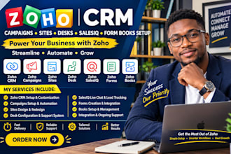zoho campaigns zoho sites zoho desks zoho salesiq zoho form books zoho crm setup