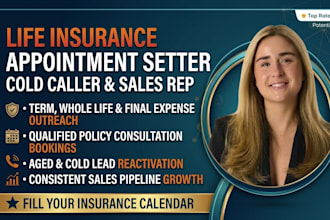 life insurance appointment setter pipeline sales calls cold caller sales closer