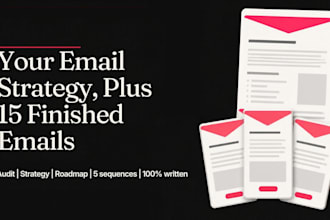 write your email marketing strategy and 15 complete emails