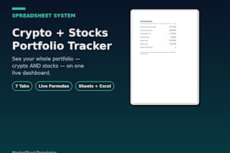 build a custom crypto and stock portfolio tracker spreadsheet