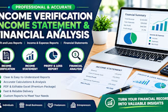 do income verification income statement proof of income and financial analysis