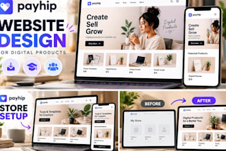 design a payhip website or payhip store for digital products