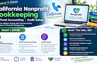 do california nonprofit bookkeeping irs fund accounting audit setup