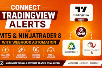 connect tradingview alerts to mt5, ninjatrader 8, with a webhook automation