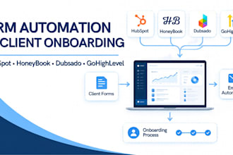 setup crm automation hubspot honeybook dubsado gohighlevel for client onboarding