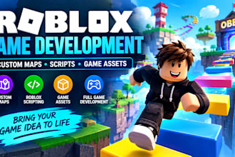 create roblox game, roblox studio map, game assets and custom roblox experience