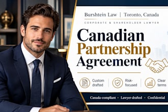 draft custom canadian partnership agreement for your business as canadian lawyer