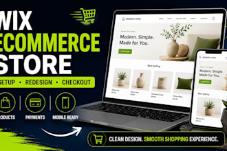 build or redesign a wix ecommerce store with products and checkout