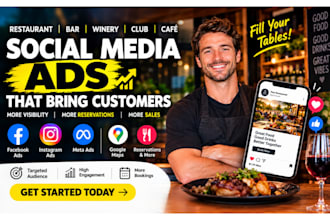 restaurant bar winery club cafe food delivery facebook ig meta ads reservations