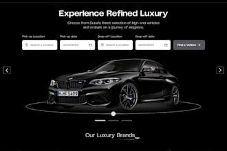 build a car rental website with vehicle listings and