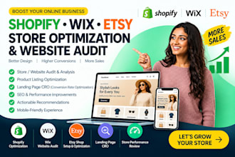 optimize shopify wix etsy stores conduct store audits improve landing page cro
