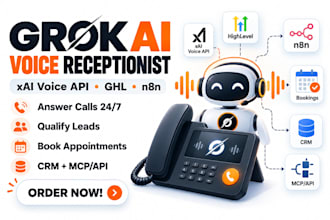 grok ai receptionist grok voice ai n8n crm workflow grok xai lead generation bot
