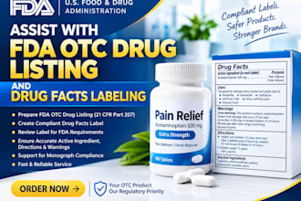 assist with fda otc drug listing and drug facts labeling