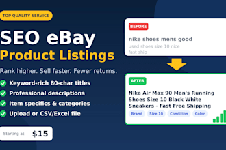 create SEO optimized ebay product listings that sell