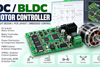 design dc bldc motor drivers, motor controller pcb and embedded control systems