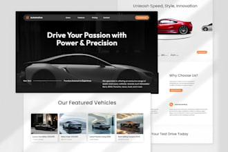 create automotive website, dealership, car rental, chauffeur website