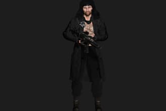 realistic 3d human from photo,genesis 9,metahuamn character,lod for mobile,rig3d