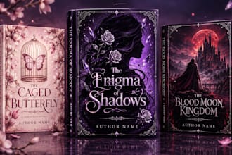 illustrate fantasy book cover, romantasy, dark fantasy cover, litrpg book covers