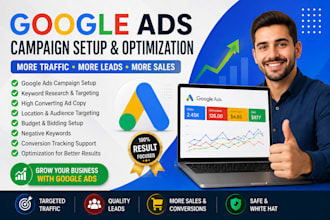 set up and manage google ads campaigns as a PPC expert