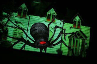 create 3d halloween house projection mapping animations