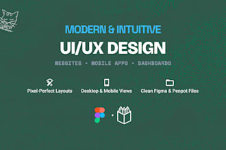 design modern website UI UX and app prototypes