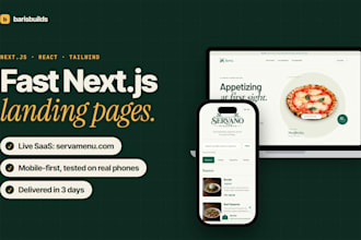 build a fast mobile first nextjs landing page