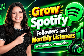 grow spotify followers and monthly listeners with music promotion