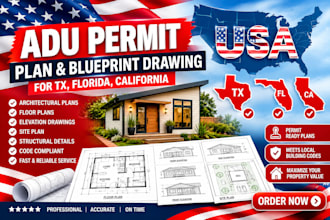 design adu permit plans and blueprint drawings for tx, fl, ca
