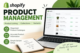 create shopify product, organize product collections and set up product variants