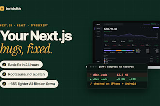 fix bugs and add features to your nextjs or react app