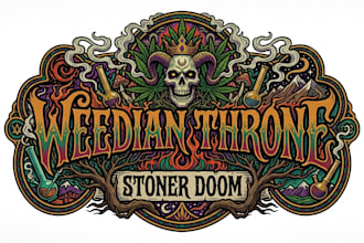 design a dark gothic metal band logo