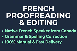 proofread, correct, and rewrite your french texts professionally