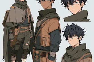 create an anime character sheet