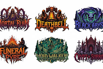 create a stoner rock metal logo