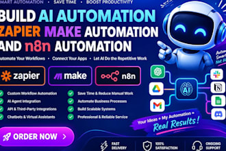 build ai automation, zapier make automation and n8n automation automation