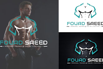 design gym and fitness logo with initial letter