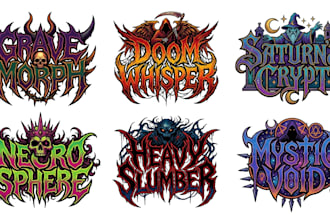 design a heavy doom metal logo