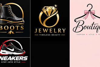 design a professional boot, jewelry, boutique, sneakers logo