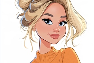 draw custom cartoon pfp avatar logo for youtube twitch