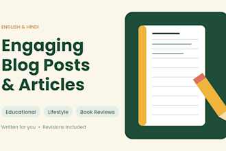 write engaging blog posts and articles