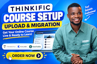 thinkific lms, course setup, thinkific lesson upload thinkific course migration