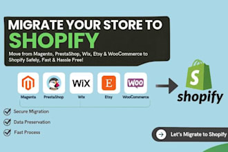 migrate shopify magneto prestashop wix etsy woocommerce migration to shopify