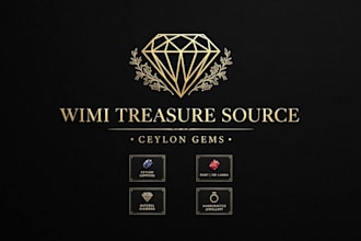 design luxury gemstone jewelry logo for your brand