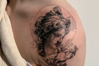 draw elegant fine line animal tattoos