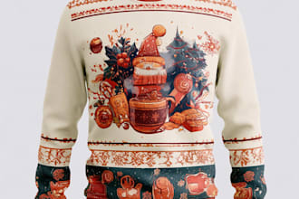 design ugly christmas sweater and sweatshirt