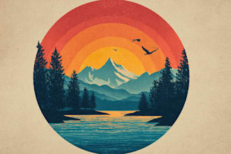 create a vintage retro logo design
