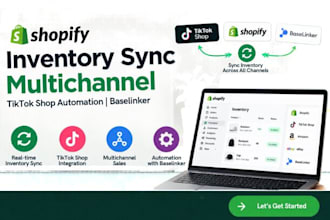 setup shopify inventory sync multichannel tiktok shop automation baselinker