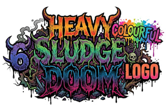 design a heavy stoner rock logo